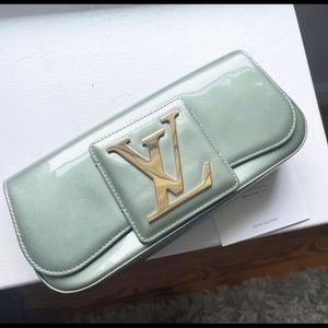 Louis Vuitton Sobe Clutch Silver Metallic